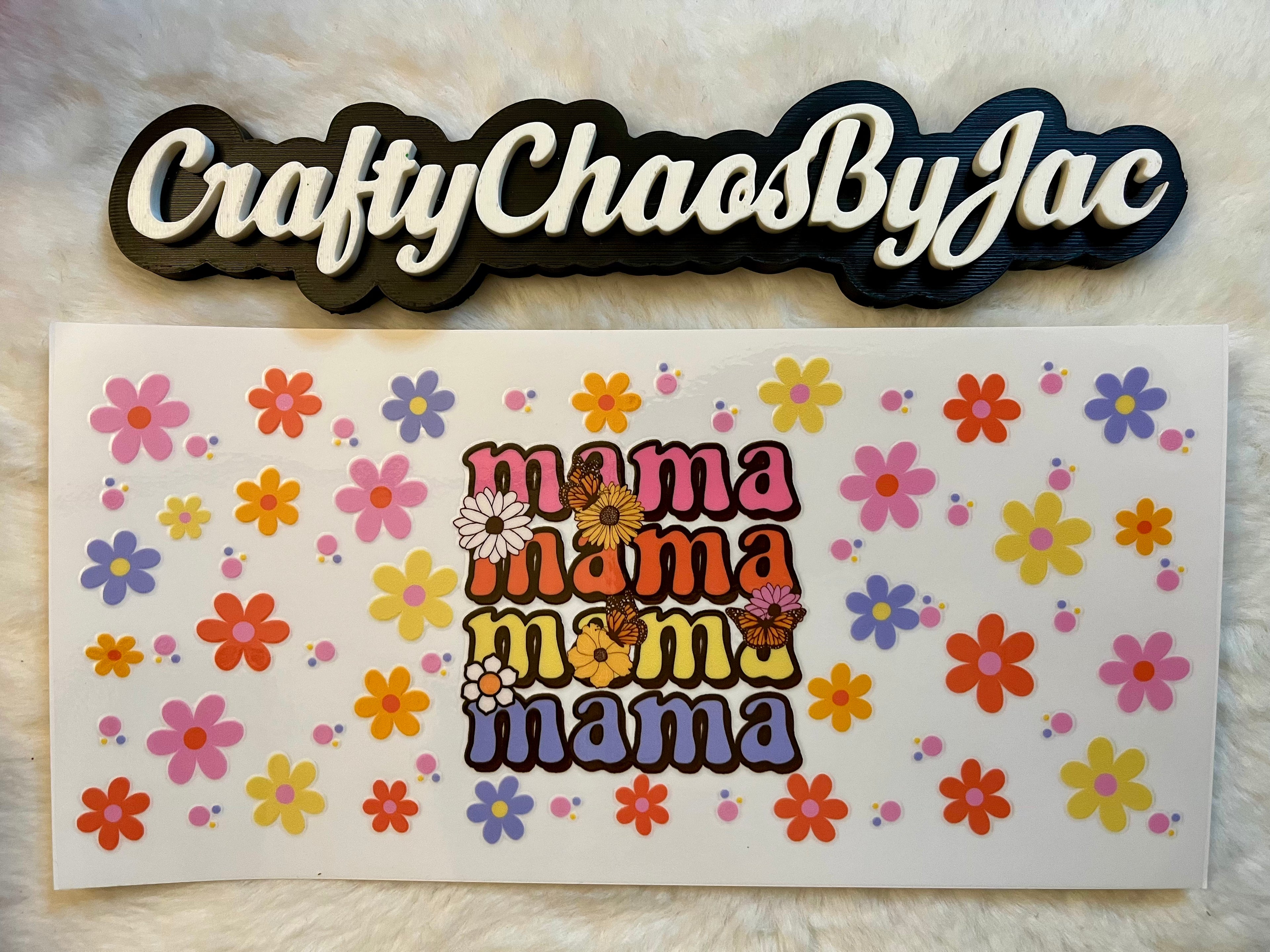 Mama x4 Pink, Orange, Yellow, and Purple Flowers)