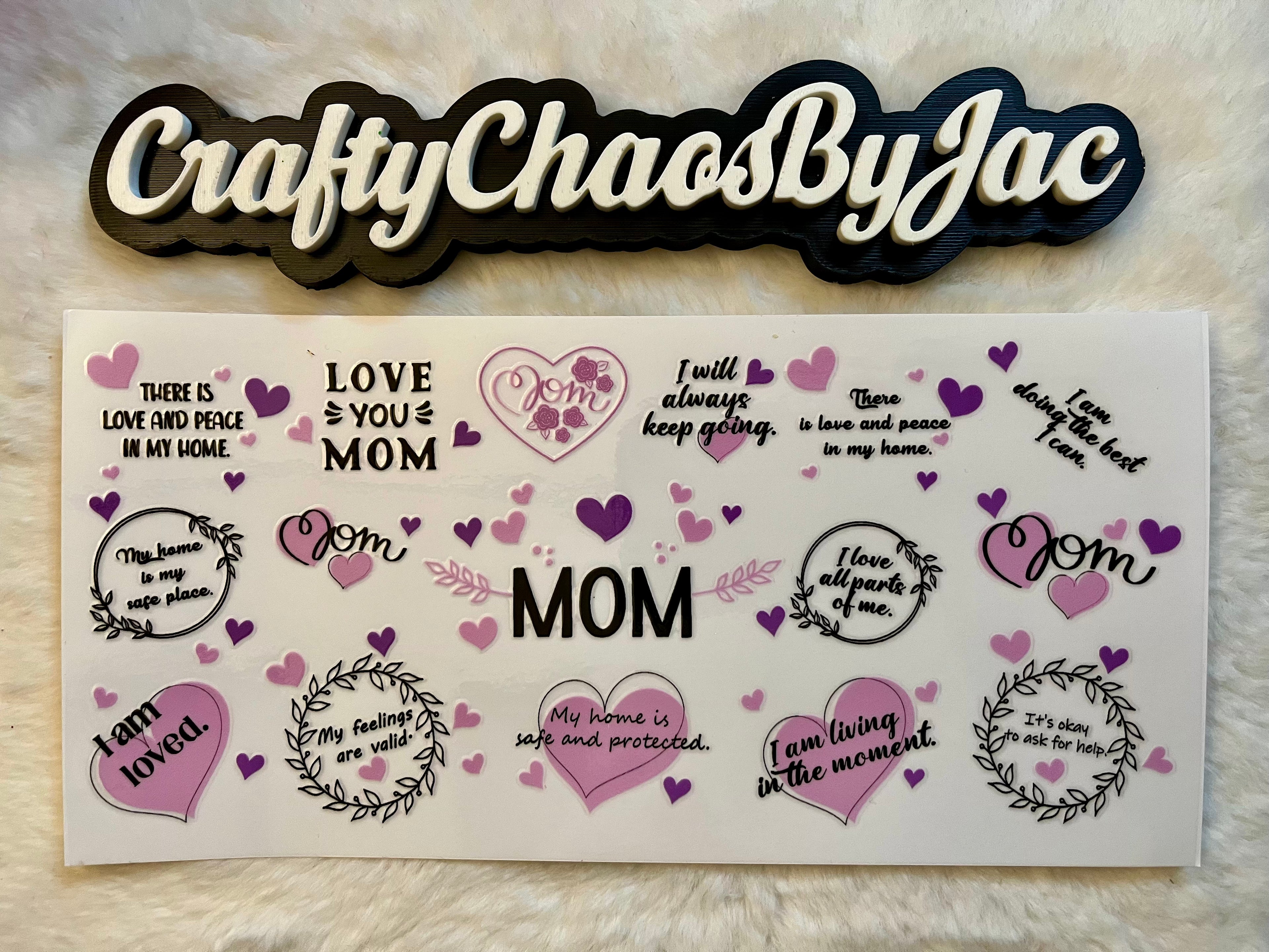 Mom PInk & Purple Hearts