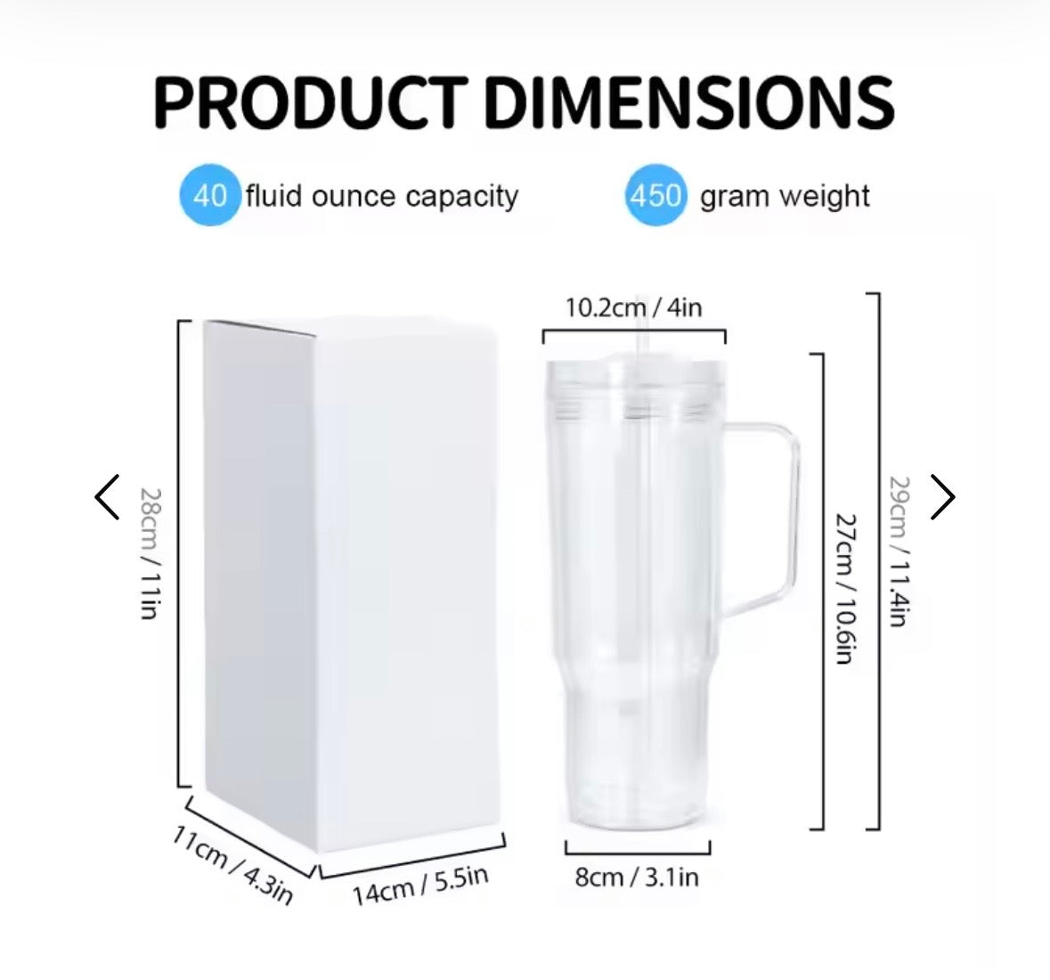 Customizable 40oz Snow Globe Tumbler