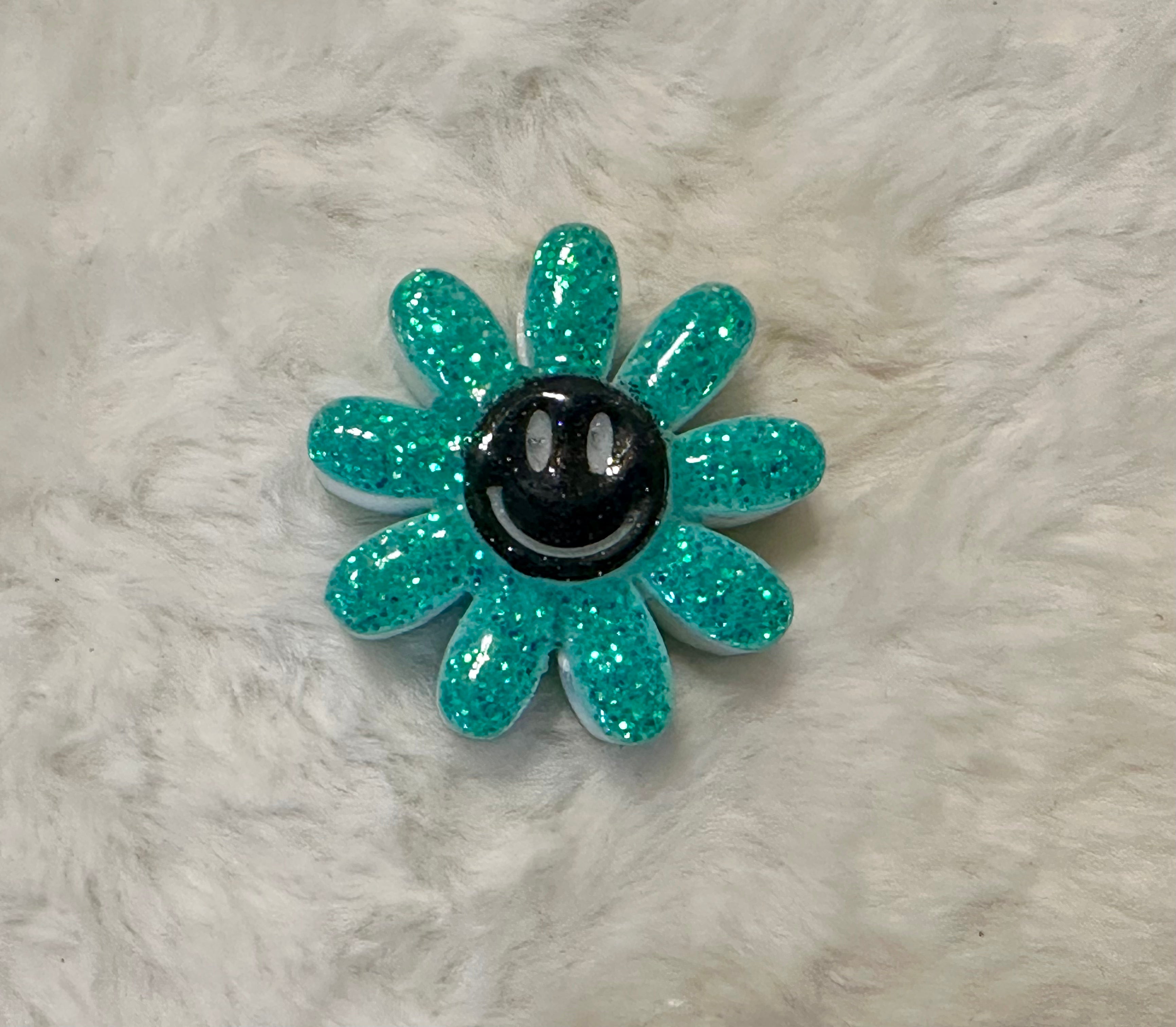 Daisy Happy Face Straw Topper