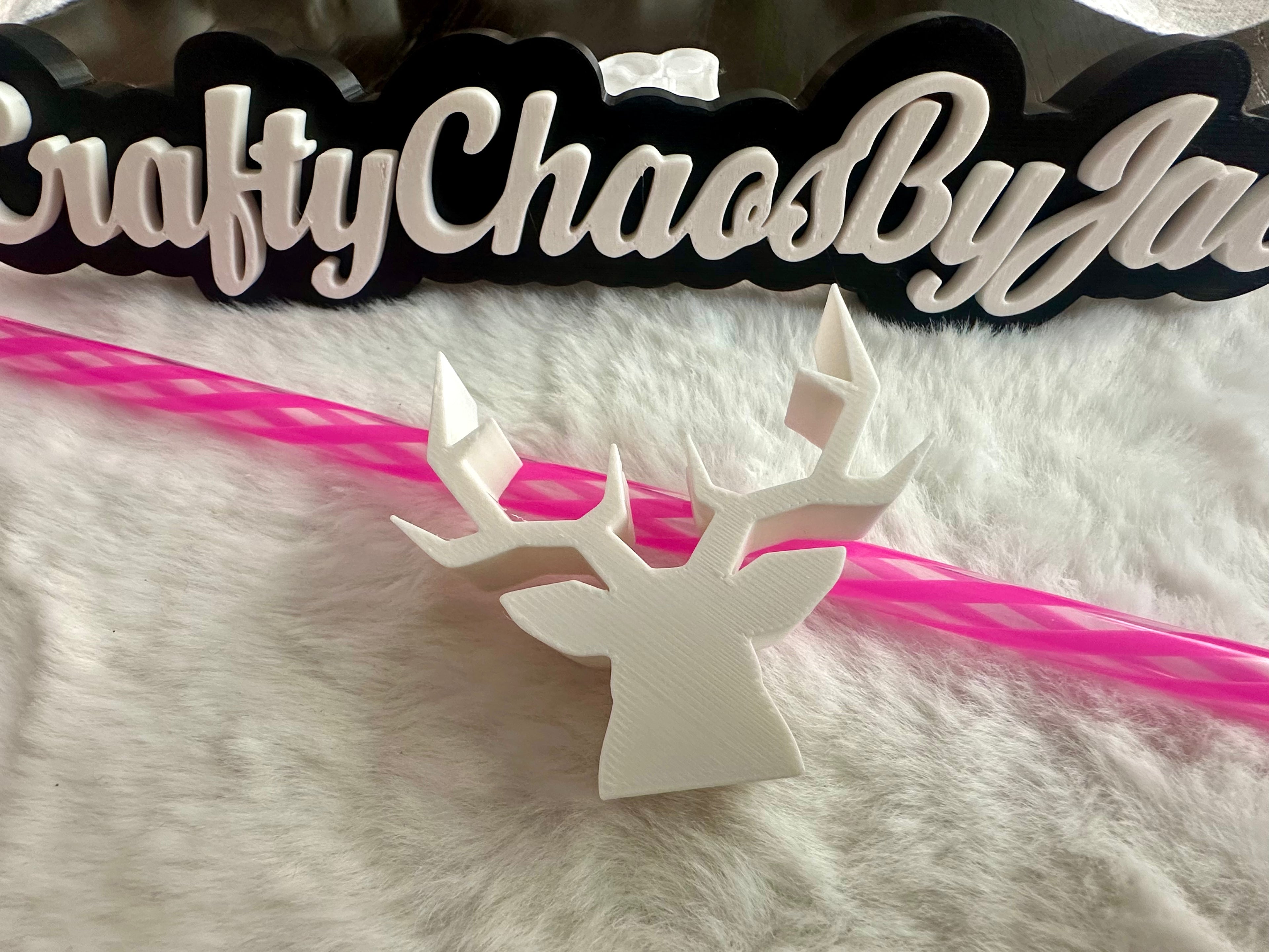 Buck Deer Straw Topper