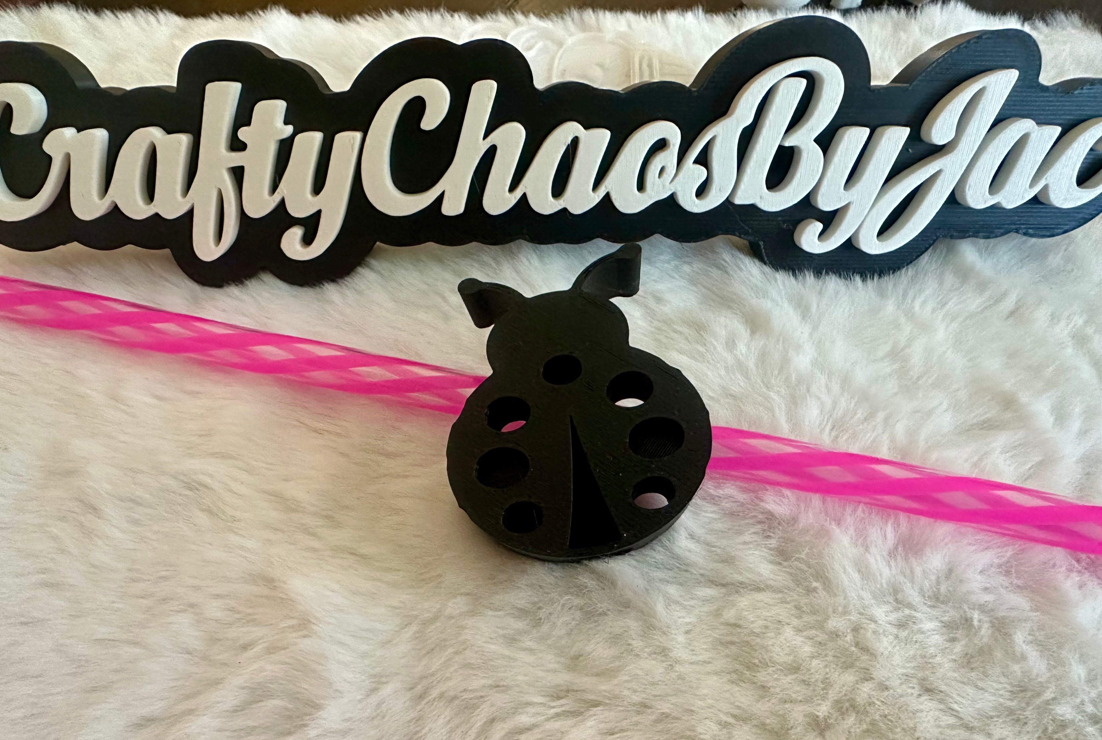 LadyBug Straw Topper