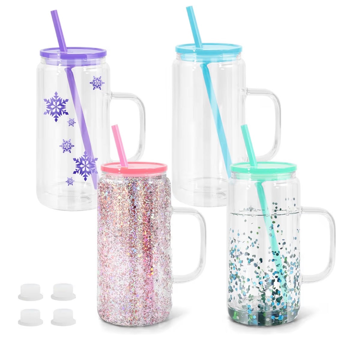 16oz Glass Snow Globe with Handle