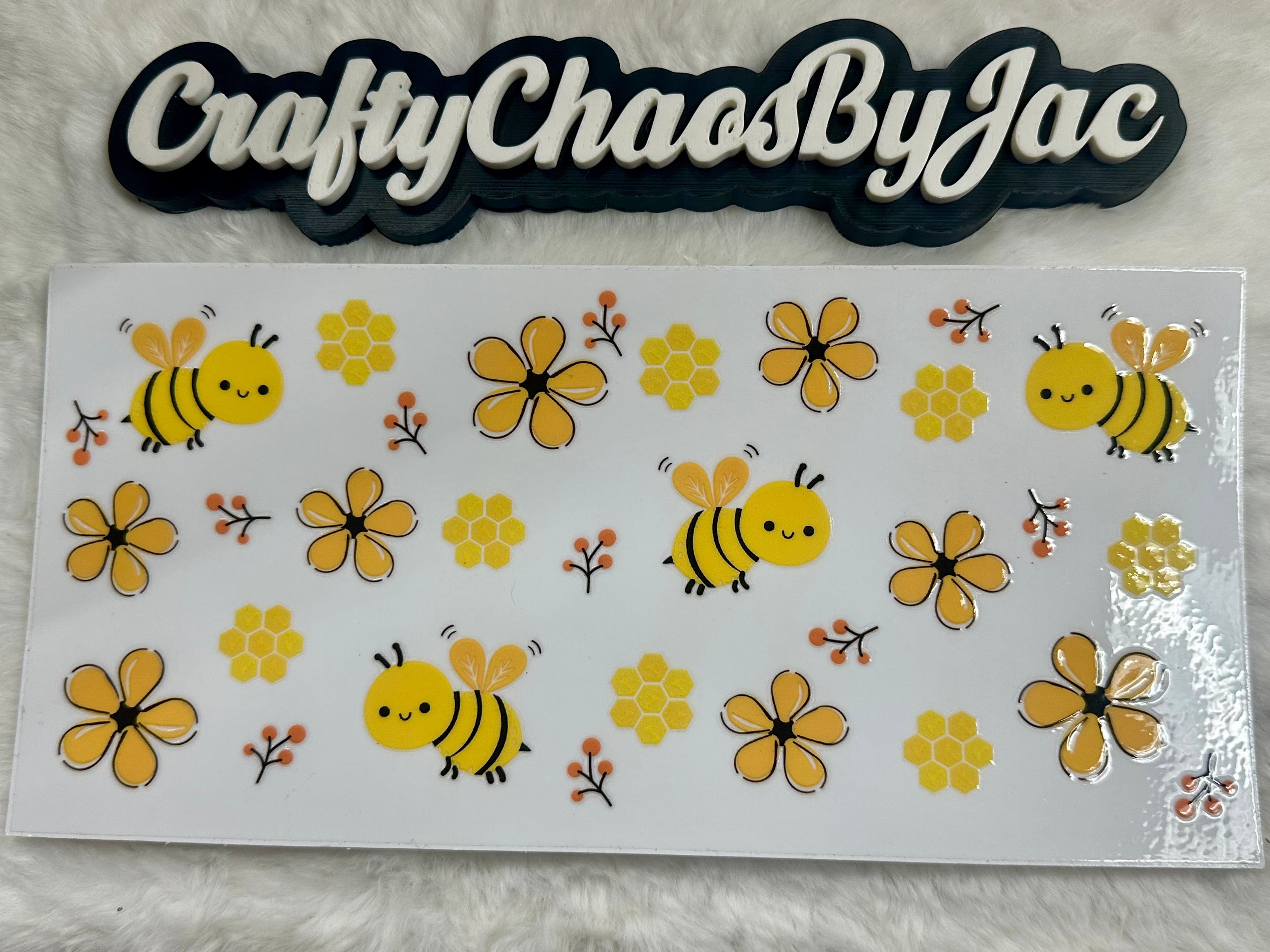 Cute Bee with Yellow Flowers
