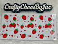 Strawberries (Pink & White Flowers) Sm Hearts