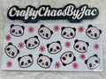 Panda Head with Flowers