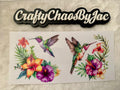 Hummingbird- Purple, Orange & Green