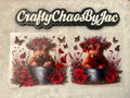 Cows (red flowers, butterflies)