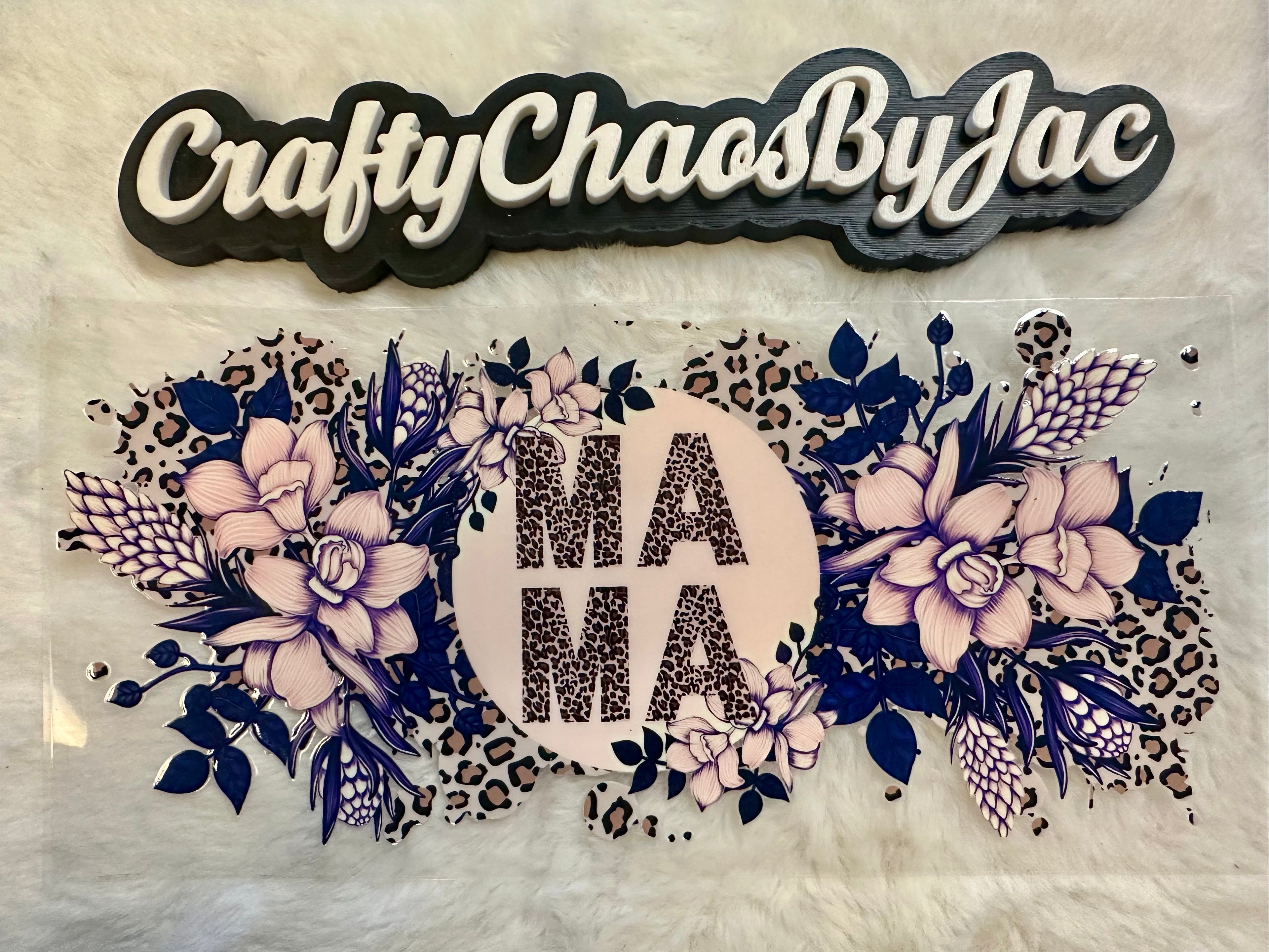 Mama Cheetah and Pink Flowers