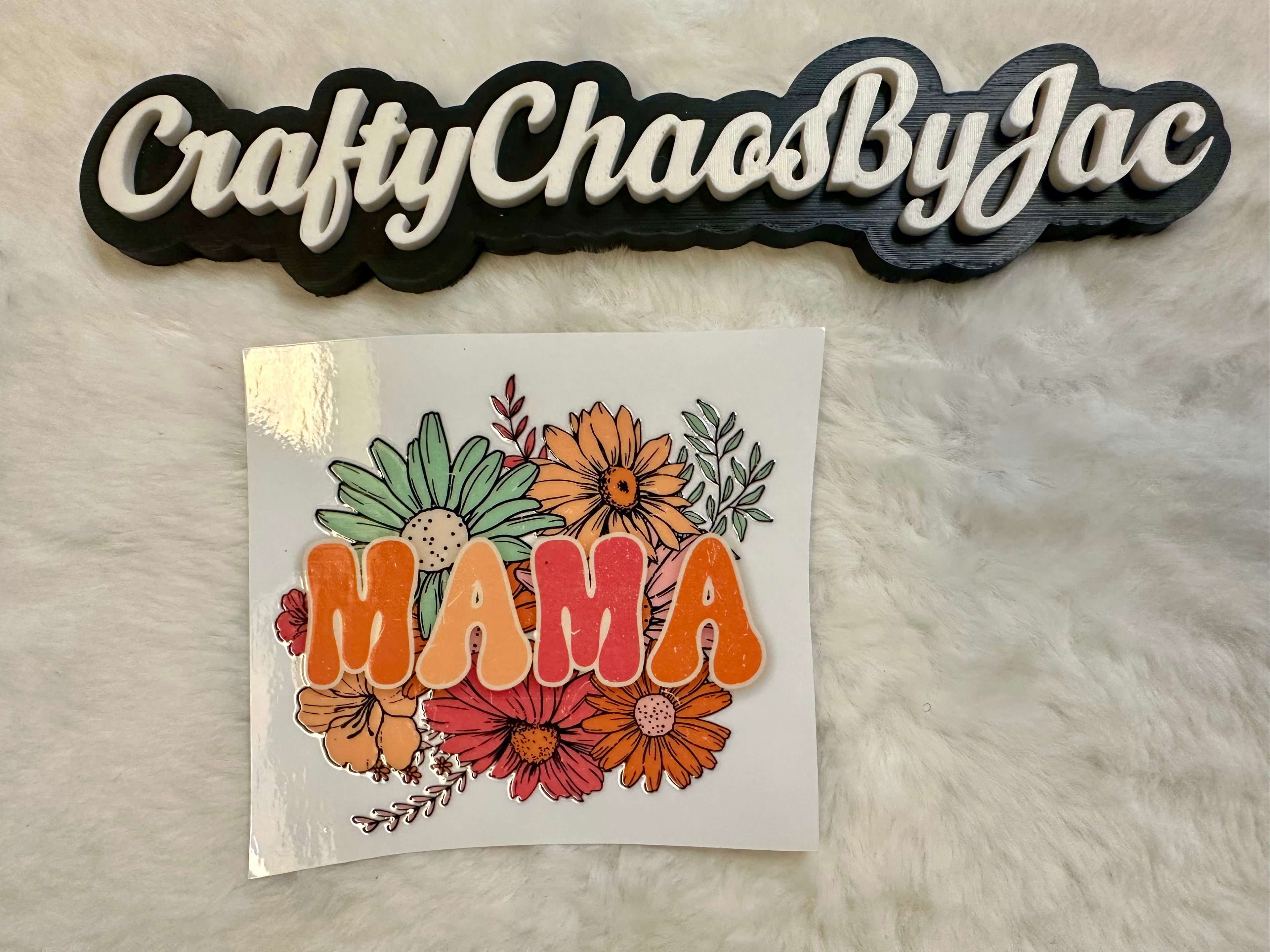 Mama Orange Font-Flowers