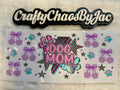Dog Mom- Lightening Bolt & Cherry Paws