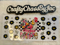 Chicken Mama with Black Flowers